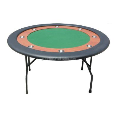 China 1.2cm Round MDF 48 Inch 8 Player Folding Poker Tables Green for sale