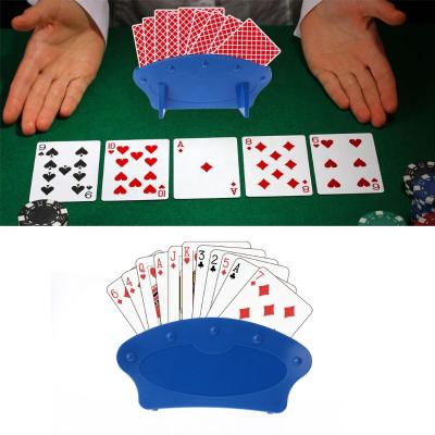 China HOT Plastic Lazy Hand Base Poker Accessories Casino Christmas Party Plastic Free Playing Card Holder for sale