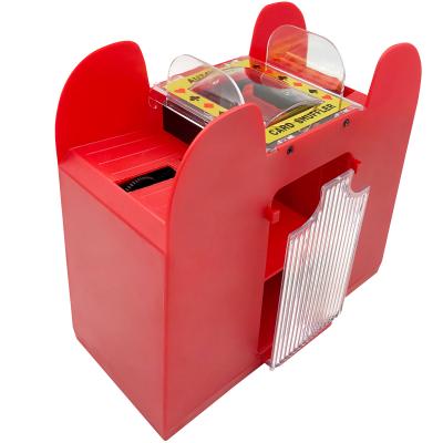 China YUANHE Fully Automatic, Battery Operated Casino 6 RED Deck Automatic Card Shuffler for sale