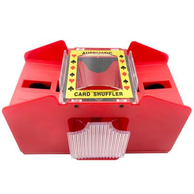 China YUANHE REDcasino 4 Fully Automatic and Battery Operated Automatic Deck Card Shuffler for sale