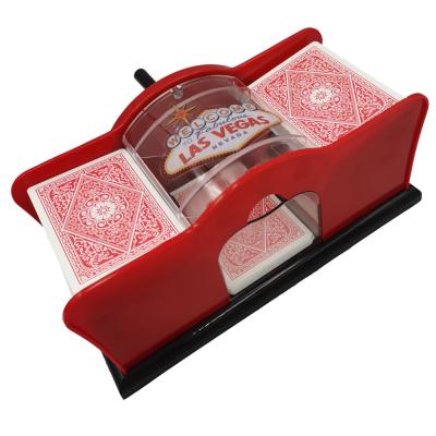 China Manual 2-Deck Casino Plastic Hand Yuanhe Card Shuffler for sale