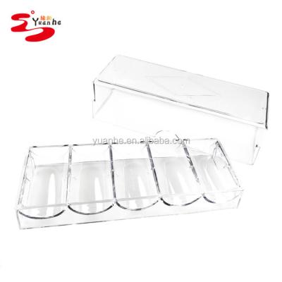 China PS Casino Supply High Quality Clear 100PC Acrylic Chip Holder With Cover for sale