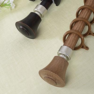 China Eco-friendly High Quality Professional Wood Curtain Supplier L Shaped Shower Rod End Finials Curtain Rods Direct Selling for sale