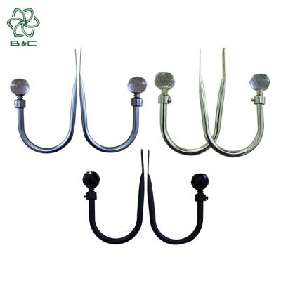 China Premium Eco-friendly Metal Curtain Walls Accessories Plastic Shower Curtain Hangs Antique Curtain Hooks for sale