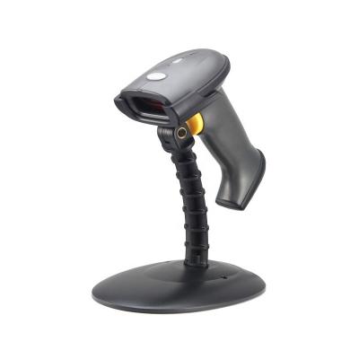 China High Precision Scanning Barcode Laser Scanning USB or RS232 Connect 1D Barcode Handheld Wired Scanner with Stand for sale