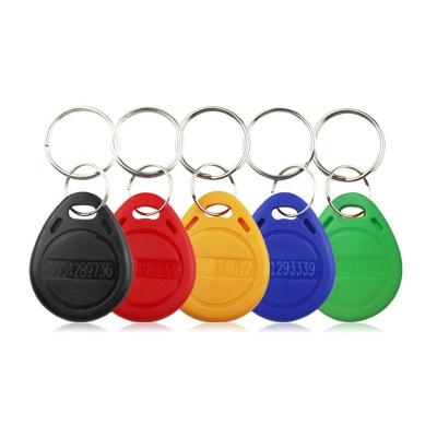 China Waterproof/Waterproof 125khz Frequency Read Only Universal EM4100 TK4100 Chip ID RFID Key Fob With Stainless Steel Ring for sale