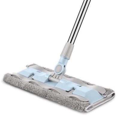 China 360 Rotation Microfiber Floor Quick Clean Telescopic Duster Mop Dry Cleaning Stored Wet Mop for sale