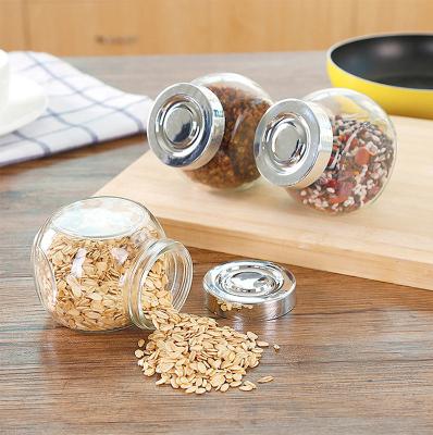 China Kitchen Accept Small Order 50ml 180ml 380ml 480ml Kitchen Food Container Storage Glass Jar With Lids for sale