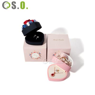 China Jewelry Store Display Shero Jewelry Boxes Rose Flower Jewelry Display Box Product for Jewelry Packaging for sale