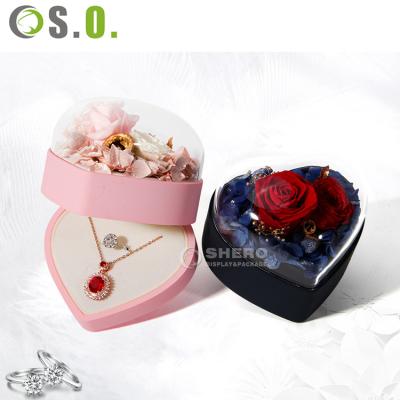 China Jewelry Store Display Shero Jewelry Boxes Rose Flower Jewelry Display Box Display Product For Jewelry Packaging for sale