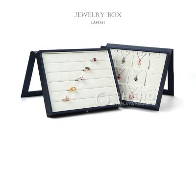 China Custom wood jewelry store display jewelry display props fashion simple ring tray jewelry pendant jewelry display tray for sale