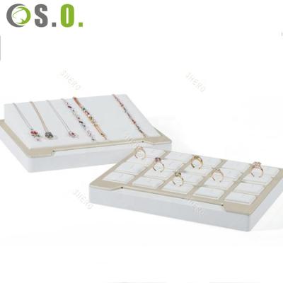 China Jewelry Store Package Customized PU Leather Jewelry Display Tray Jewelry Tray for sale