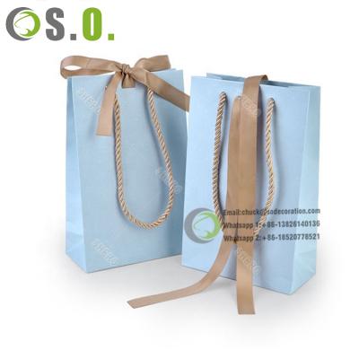 China Jewelry Store Package Customized Rivet Solid Color Gift Thick Paper Bag With Logo Customized With Different Color And Size for sale