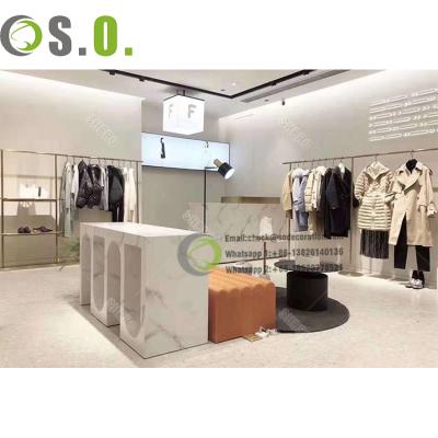 China Clothes display stand for store clothes display rack clothes shelf customized wooden clothes display stand for store, clothes shop open display cabinets for sale