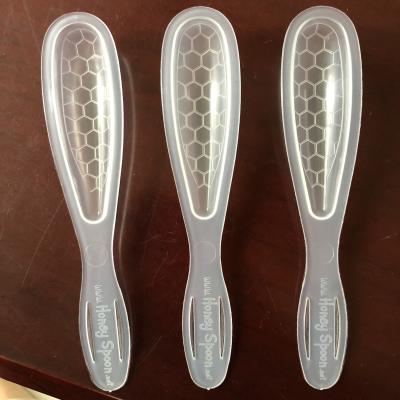 China Disposable Transparent Fill 7g 10g 10ml Color Flatware Plastic Mini Spoon PP Honey Spoon for sale