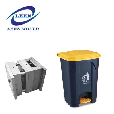 China Huangyan Plastic Factory Plastic Medical Trash Can Injection Molds Outdoor Use Pedal Trash Large Size Mold High Quality for sale