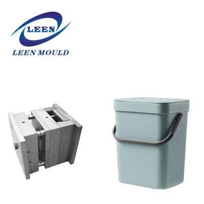 China High Quality Wall Mounted Plastic Household Plastic Items Trash Can Small Injection Mold Kitchen Waste Bin Mold for sale