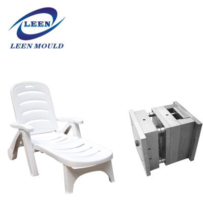 China High Quality Plastic Folding Beach Chair Injection Molds Outdoor Plastic Deck Chair Mold for sale