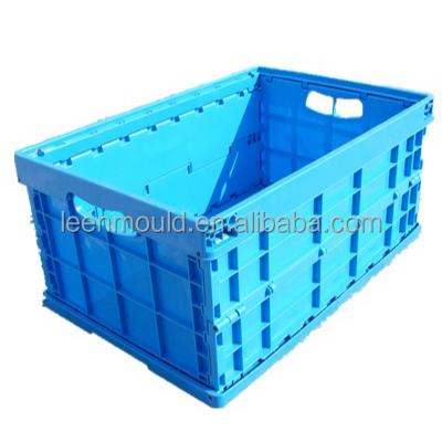 China Solid Box China Blue Plastic Collapsible Container Box, Sale Folding Closed Stable Crate, Plastic Folding Container for sale