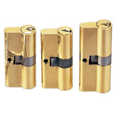 China SECURITY DOOR BRASS CYLINDER Head Solid Brass Body Durable Super High Polish Nickel Plated Brass for sale