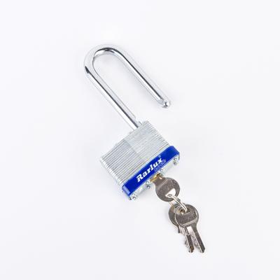 China Rarlux Custom Laminated Length Labor Safety Anti-cut Duty Padlock Waterproof Laminated Shackle Padlock for sale