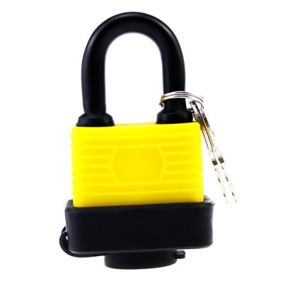 China Rarlux Hot Sale Steel Padlock Laminated Plastic Cover Waterproof Anti-theft Portable Metal Laminated Padlock for sale