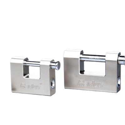 China High Security Rarlux Iron Padlock Nickel Plated High Quality Durable Anti-Cut Rectangular Vane Keys Padlock for sale