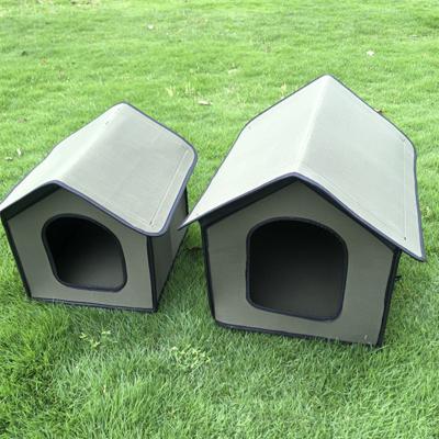 China Outdoor Waterproof Pet Houses and Furniture Small Cat Dog Cage Rainproof Shelter Windproof Wholesale Kitty Windproof for sale