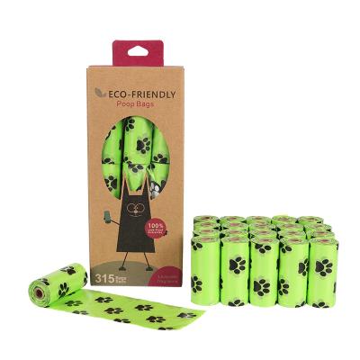 China Sustainable Dog Pet Bag Holder Dispenser Custom Dogs Eco Friendly Printed Waste Biodegradable Poop Bags for sale