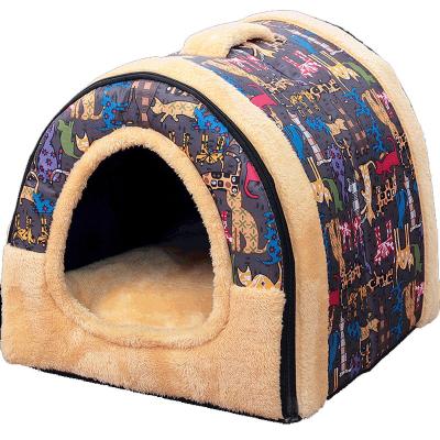 China Dog Warmer Bed and Large Dogs Luxury Indoor Velvet Wholesale Accessories Comfortable Pads Kennel Crate Pet Beds for sale