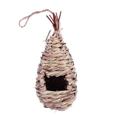 China Natural Hand Stocked Birds Pluggable Canary Goldfinch Cage Decor Parrot Reed Leaf - Small Woven Bird Nest Bird Nest for sale