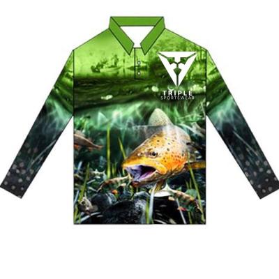 China 3 Buttons UPF 50+ Antibacterial Quick-Drying Breathable Long Sleeve Custom Design Fishing Shirts for sale