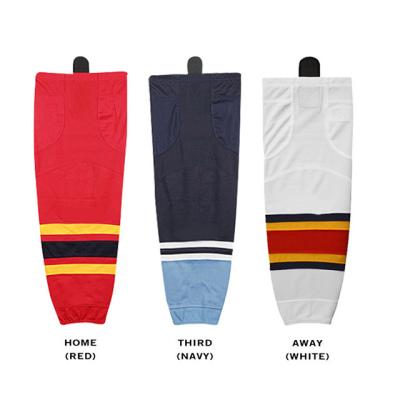 China Wholesale 100% Polyester Custom Sublimated Cheap Ice Hockey Socks Accept Custom Size Chat for sale