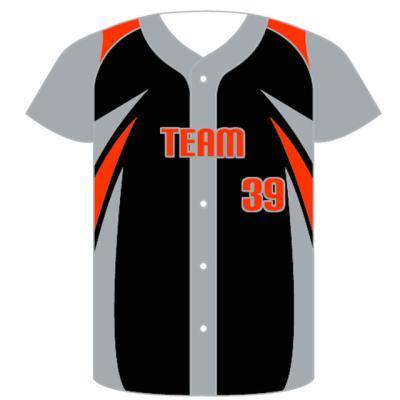 China Custom Anti-UV 100% Polyester Full Sublimation Button Down Baseball Tank Top for sale