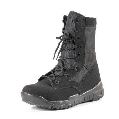 China Anti-Smell Khaki Rubber Outsole Combat Army Tactical Black Outdoor Training Military Boots for sale