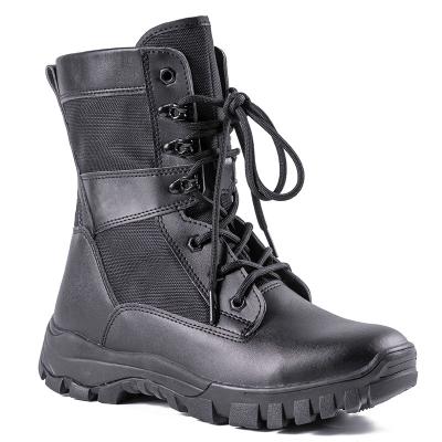 China Anti-smell Combat Boots Rubber Sole Black Army Military Tactical Boots Drop Color for sale