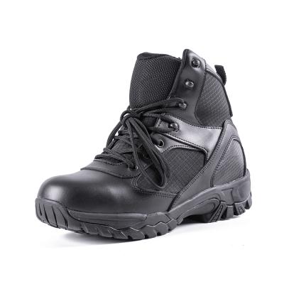 China Anti-Smell 6 Inch Black Cow Leather Combat Boots Army Leather Military Men Reject Desert Shoes For Sale for sale