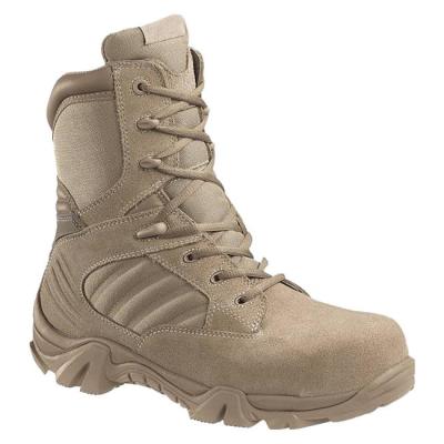 China CQB.SWAT Anti-Static Tactical Leather Boot, 8 Inch YKK Boot Side Zipper Desert Delta for sale