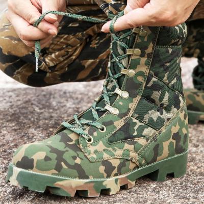 China Rubber Sole Material Anti-Smell Panama Army Hunting Camouflage Shoes Military Boot Infantry Combat Police Tactical Camouflages Jungle Boots for sale