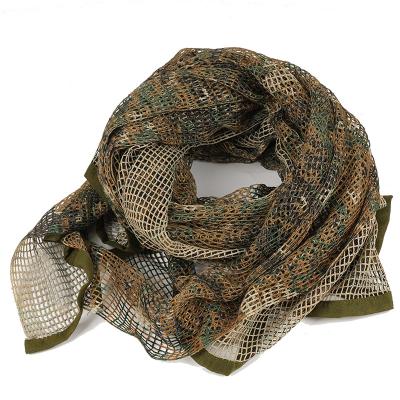 China 190*90cm JIA summer 1 bag 65% polyester 35% cotton cotton large poly unisex Net Woodland Camouflage Scarf Men Tactical Net Windproof Pretend Desert 35% for sale