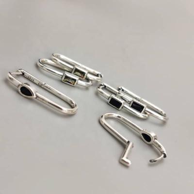 China CLASSIC Wholesale Jewelry Rectangle Jewelry Sterling Silver Earrings Water Drop Earrings Minimalist Christmas Gift 925 Sterling Silver for sale