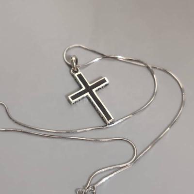 China Wholesale CLASSIC Jewelry Silver Gold Plated Cross Pendant Necklace Fashion Accessories 925 Sterling Silver High Quality for sale