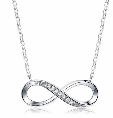 China Women's 925 Sterling Silver Necklace CLASSIC Fine Jewelry Mobius Belt Engagement Jewelry Fashion Accessories Valentines Day Gift Pendants for sale