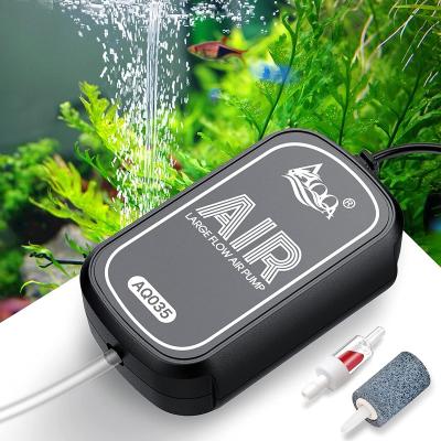 China AQQA Plastic Aquarium Compressor Ultra Quiet Aquarium Compressor With Air Stone for sale