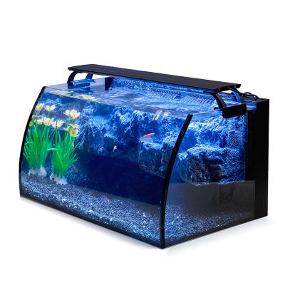 China Wholesale Hygger 8 Gallon LED Lights Sustainable Aquarium Fish Tank Including Power 7W Filter Pump and 18W Led Lamps for sale