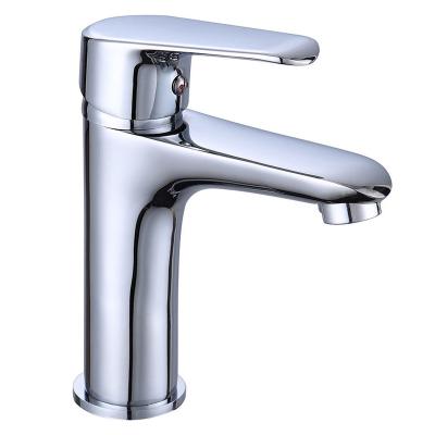 China New Design Bathroom Faucets Hotel Single Hole Basin Faucet Brass Metered Tall Basin Faucet With Sink for sale