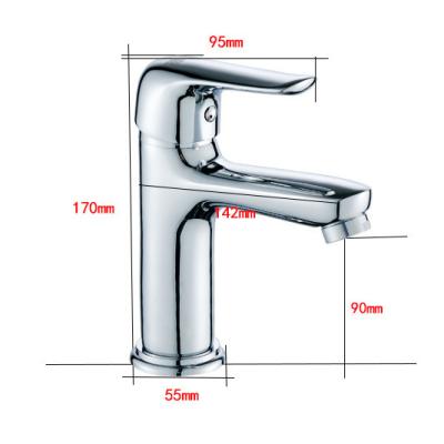 China Chrome Diamond Tap Long Water Mixer Faucets Metered Basin Faucet in Bathroom for sale