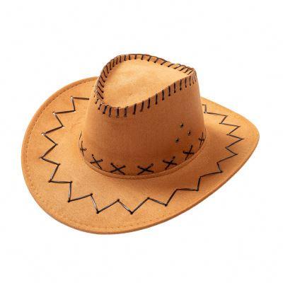 China LD35 Cowboy Knight Hat Men's and Women's Summer Sunshade Chicken Cashmere Wholesale Checked Western Casual Cowboy Hat for sale