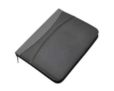 China Multifunctional A4 Document File Holder with 30 Sheet Notepad Inside Leather Document Folder Bag for sale