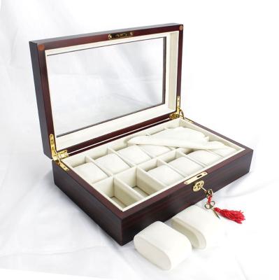 China The Watch Box For 12 Watches New Arrival Wooden Watch Box High Quality 12 Watches Presentation Box Christmas Gift For Men And Ladies for sale